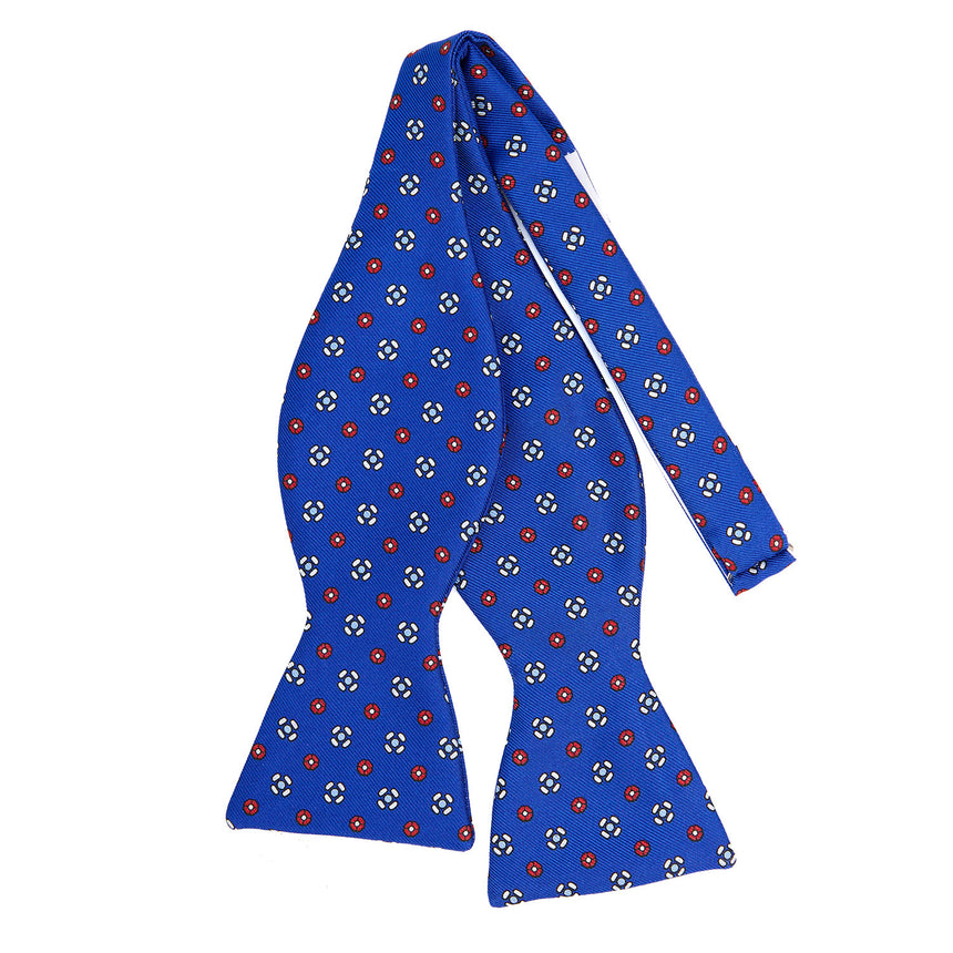 PAPILLON DA ANNODARE IN SETA STAMPATA BLUETTE