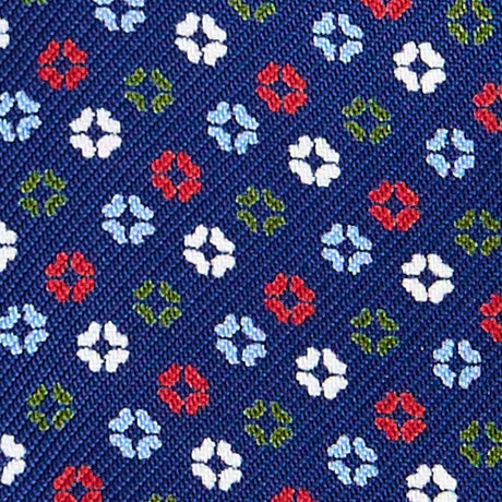 BLUETTE SELF-TIE PRINTED SILK BOWTIE