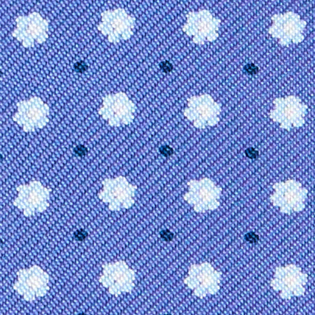 POWDER BLUE SELF-TIE PRINTED SILK BOW TIE