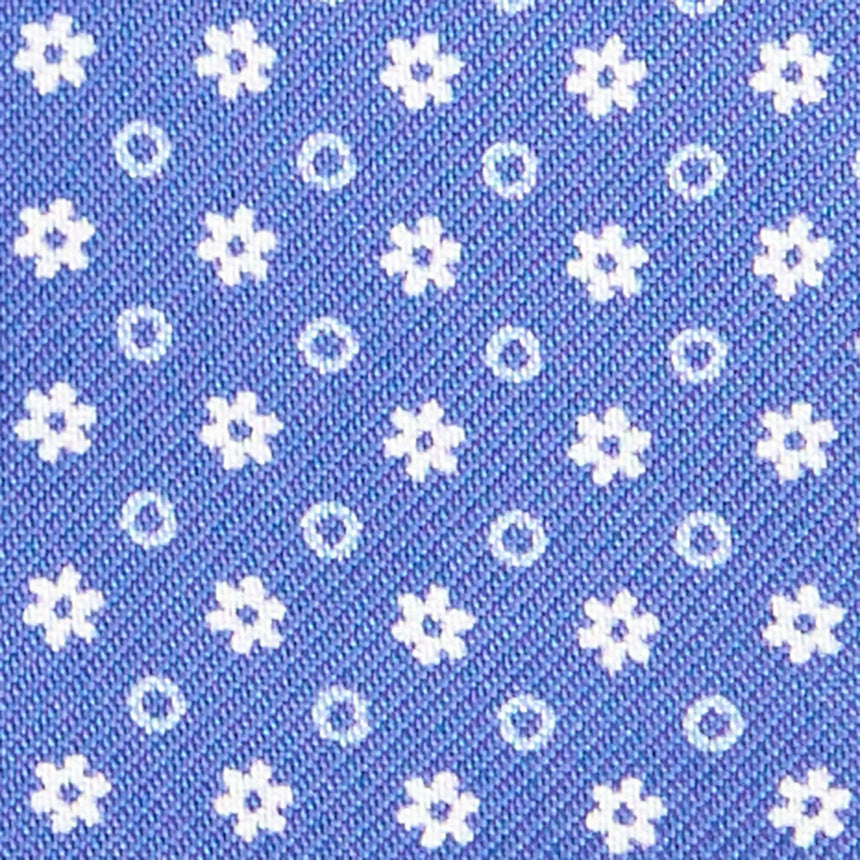 PAPILLON DA ANNODARE IN SETA STAMPATA AZZURRO POLVERE