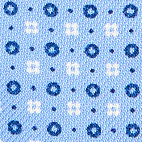 LIGHT BLUE SELF-TIE PRINTED SILK BOWTIE