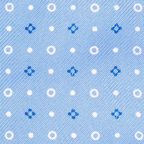 LIGHT BLUE SELF-TIE PRINTED SILK BOWTIE