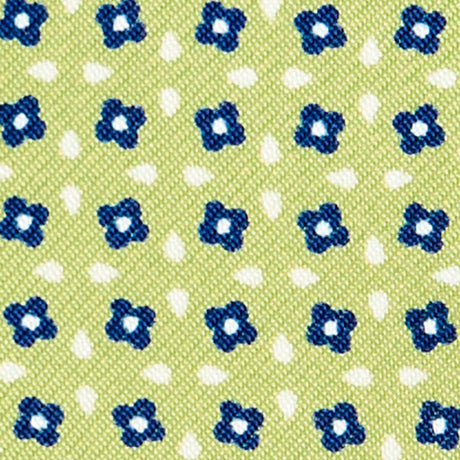 LIGHT GREEN SELF-TIE PRINTED SILK BOWTIE
