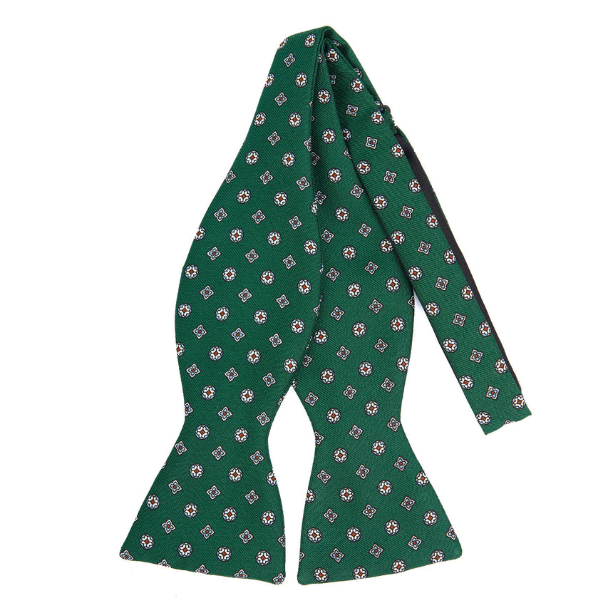 PAPILLON DA ANNODARE IN SETA VERDE SCURO
