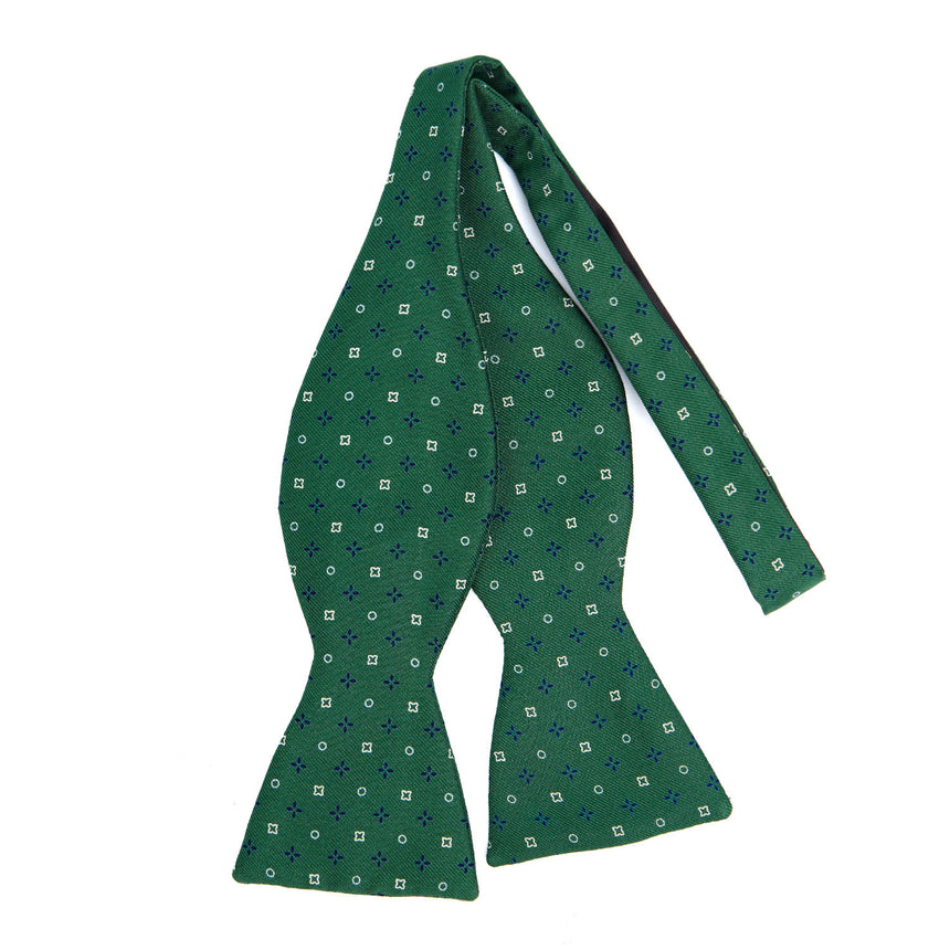 PAPILLON DA ANNODARE IN SETA VERDE SCURO