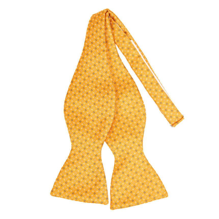 PAPILLON DA ANNODARE IN SETA STAMPATA GIALLO