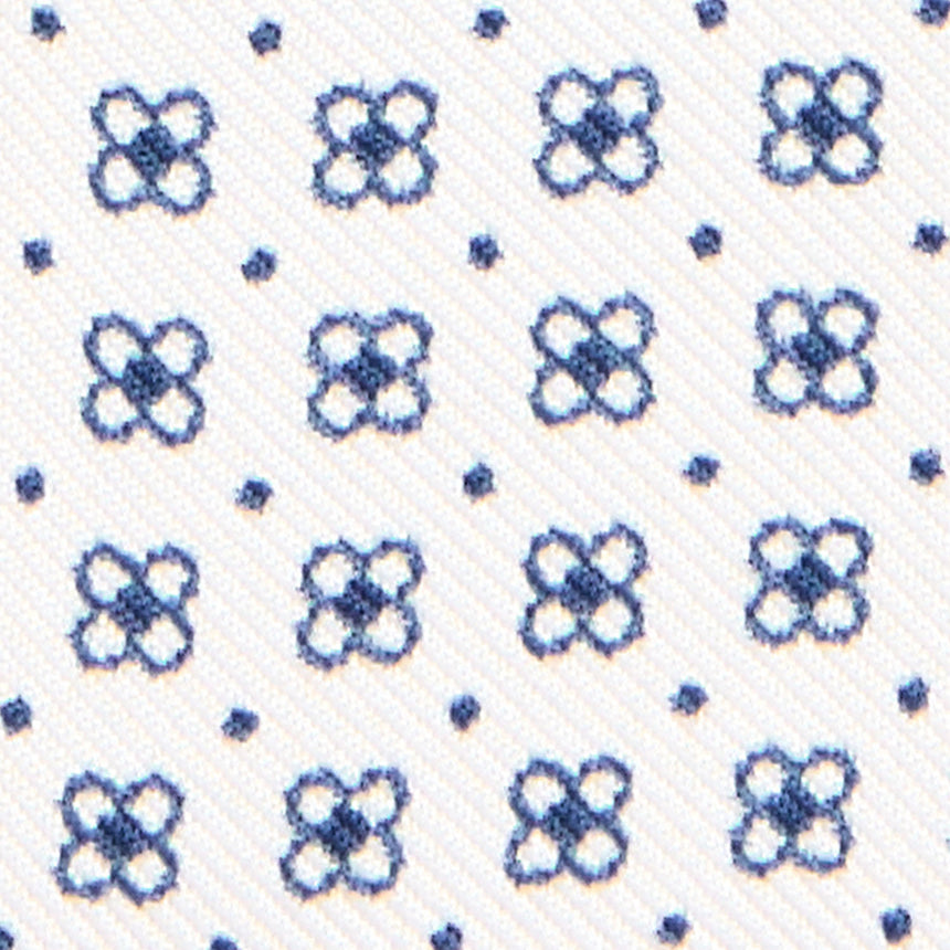 PAPILLON DA ANNODARE IN SETA STAMPATA BIANCO