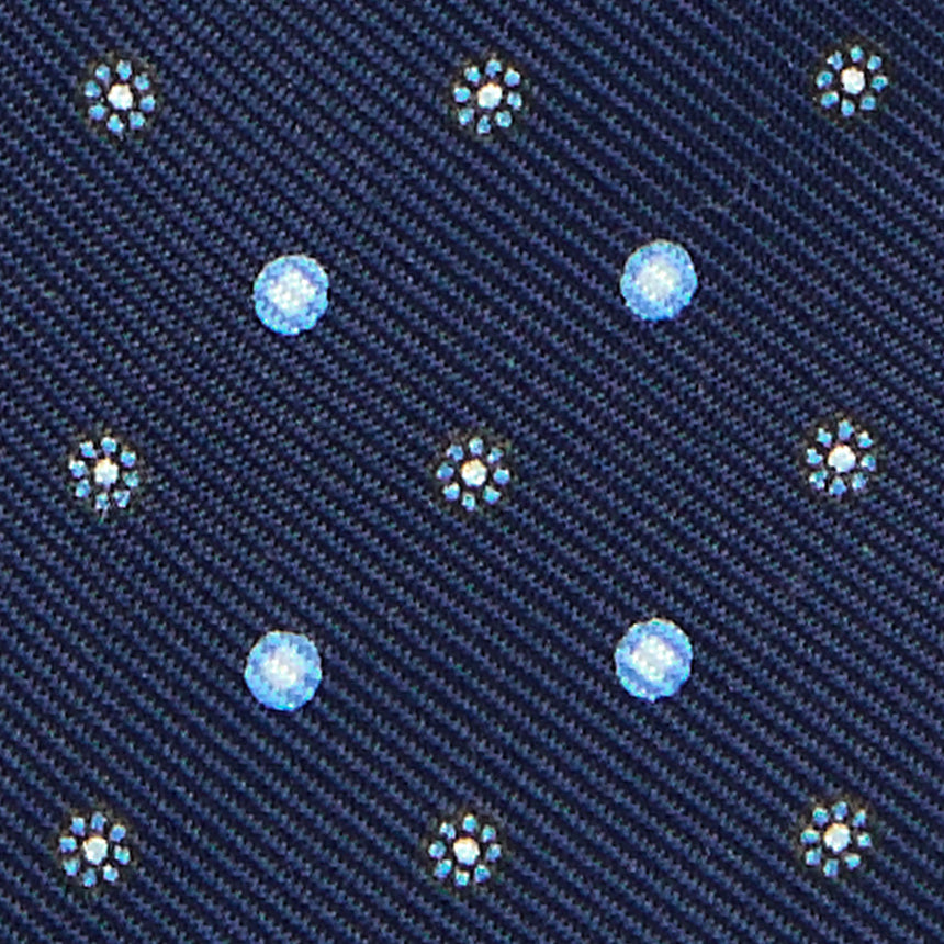PAPILLON DA ANNODARE IN SETA STAMPATA BLU SCURO