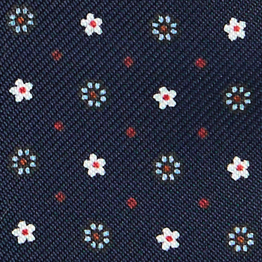 PAPILLON DA ANNODARE IN SETA STAMPATA BLU SCURO