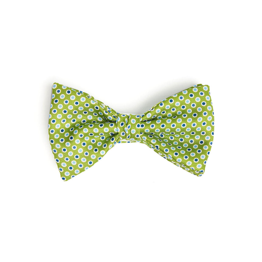 PAPILLON ANNODATO IN SETA VERDE CHIARO