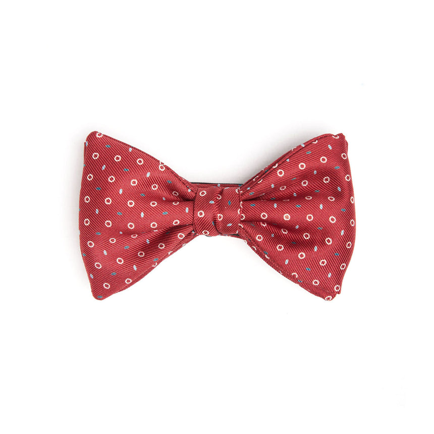 PAPILLON ANNODATO IN SETA BORDEAUX