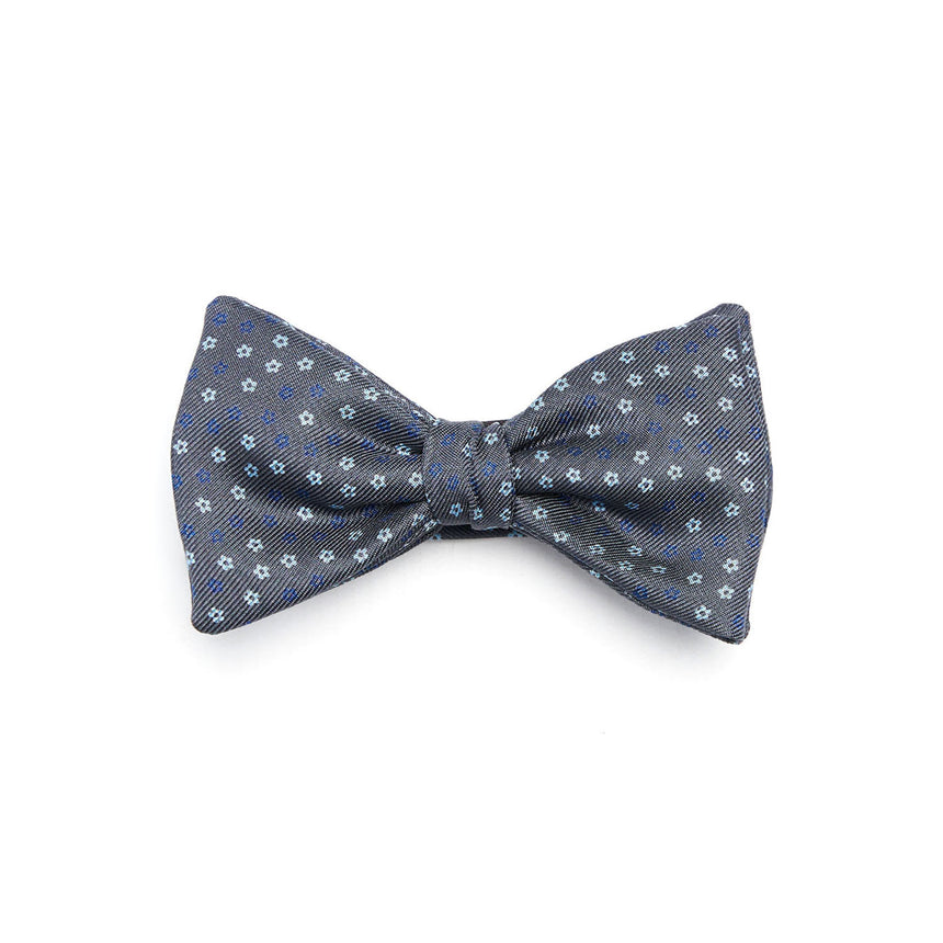 PAPILLON ANNODATO IN SETA GRIGIO SCURO