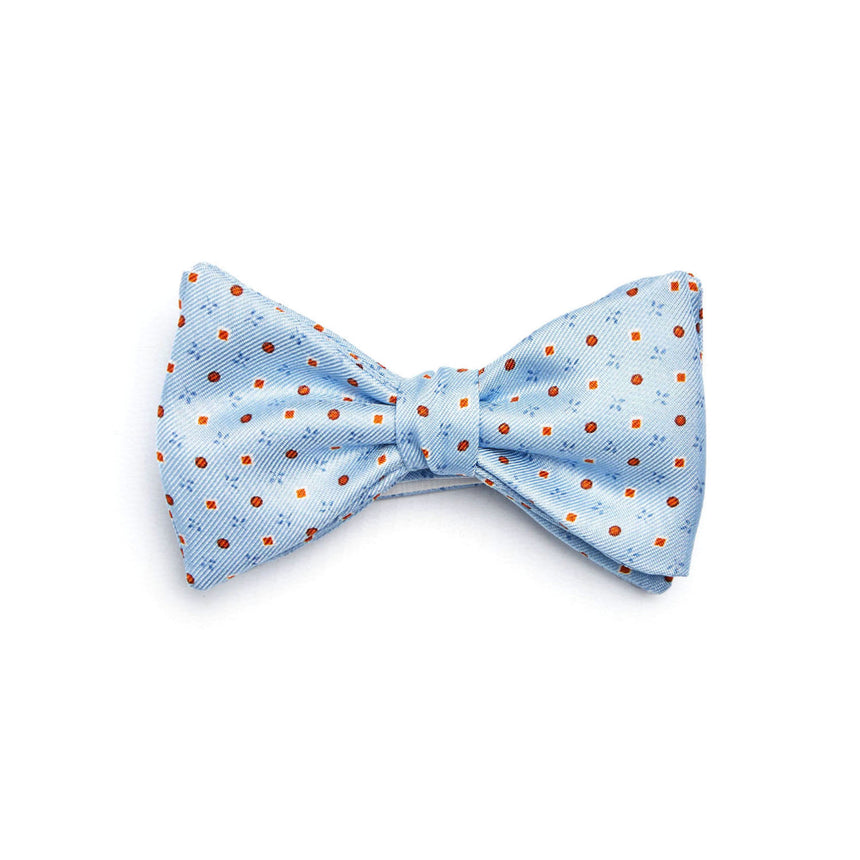 PAPILLON ANNODATO IN SETA AZZURRO