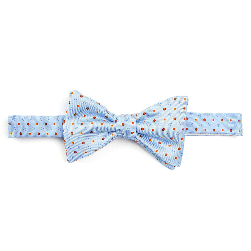 PAPILLON ANNODATO IN SETA AZZURRO