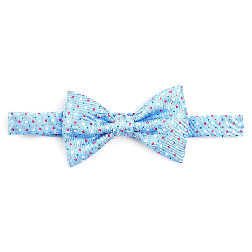 PAPILLON ANNODATO IN SETA AZZURRO