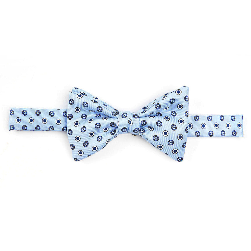 PAPILLON ANNODATO IN SETA AZZURRO