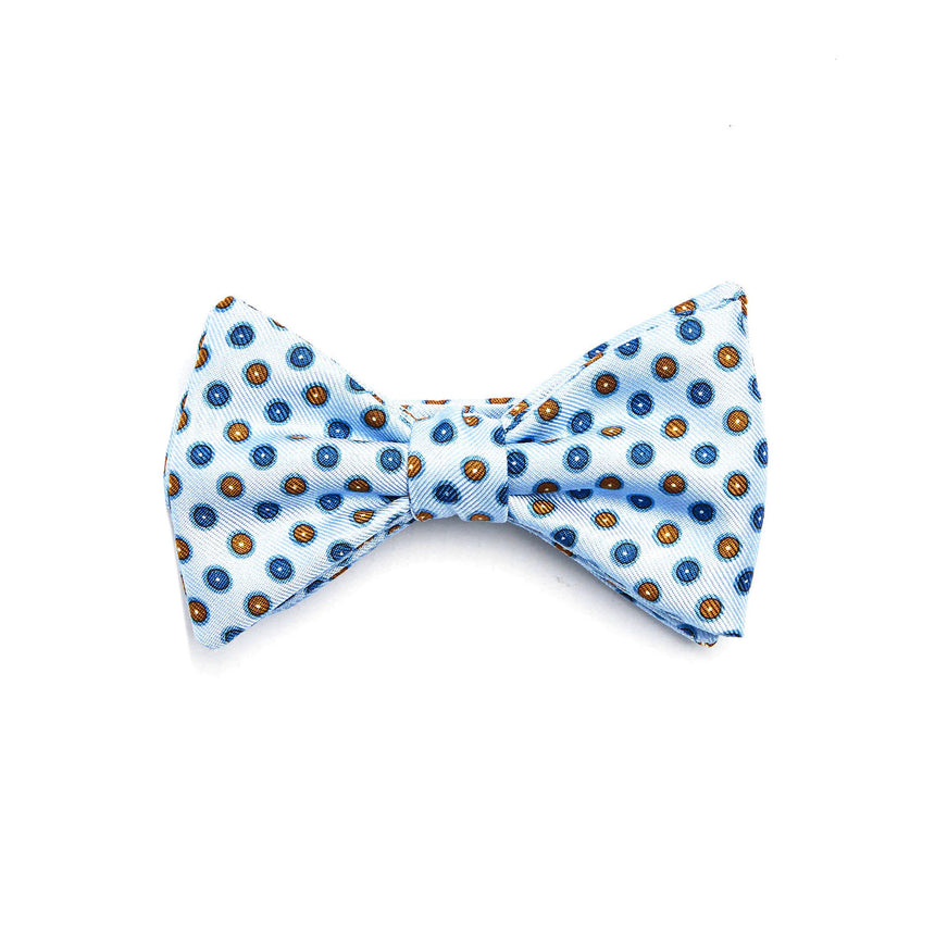 PAPILLON ANNODATO IN SETA AZZURRO