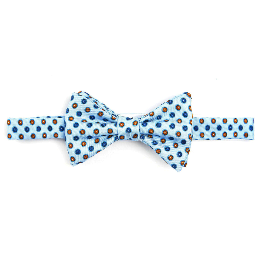 PAPILLON ANNODATO IN SETA AZZURRO