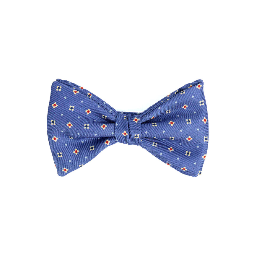 PAPILLON ANNODATO IN SETA AZZURRO POLVERE