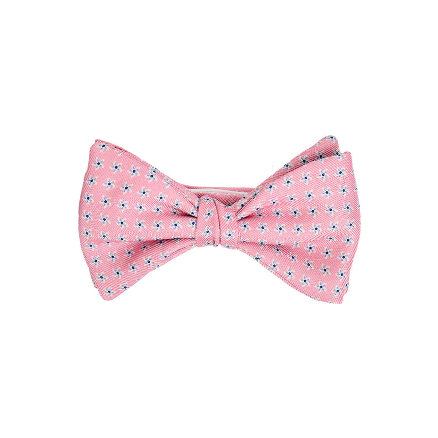 PINK PRE-KNOTTED PRINTED SILK BOWTIE