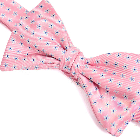 PINK PRE-KNOTTED PRINTED SILK BOWTIE