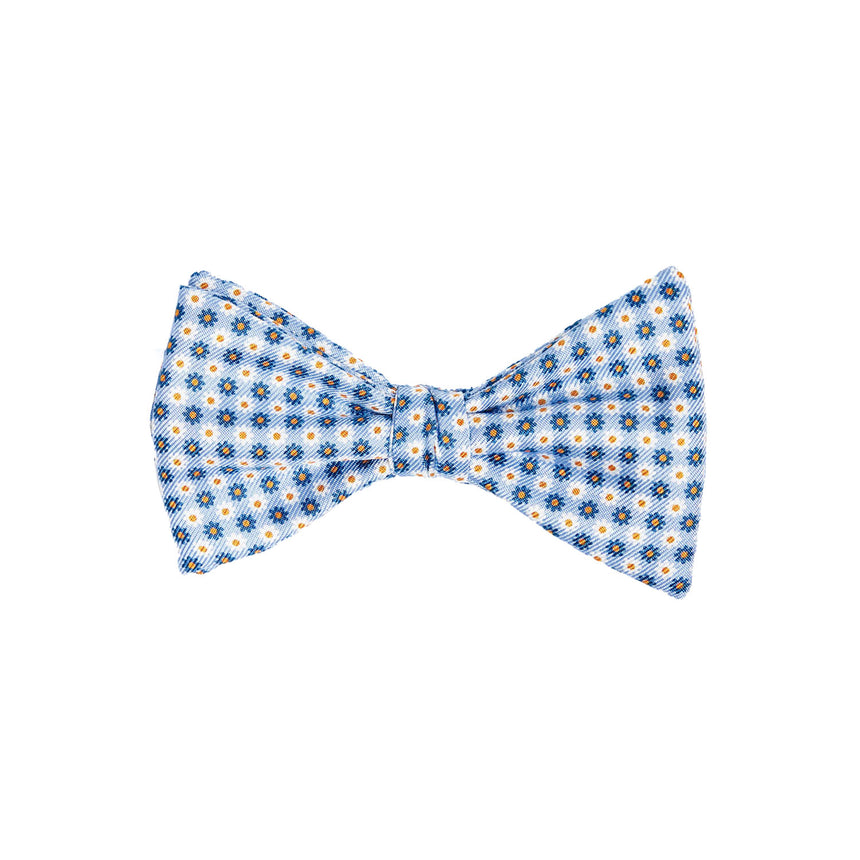 PAPILLON ANNODATO IN SETA AZZURRO