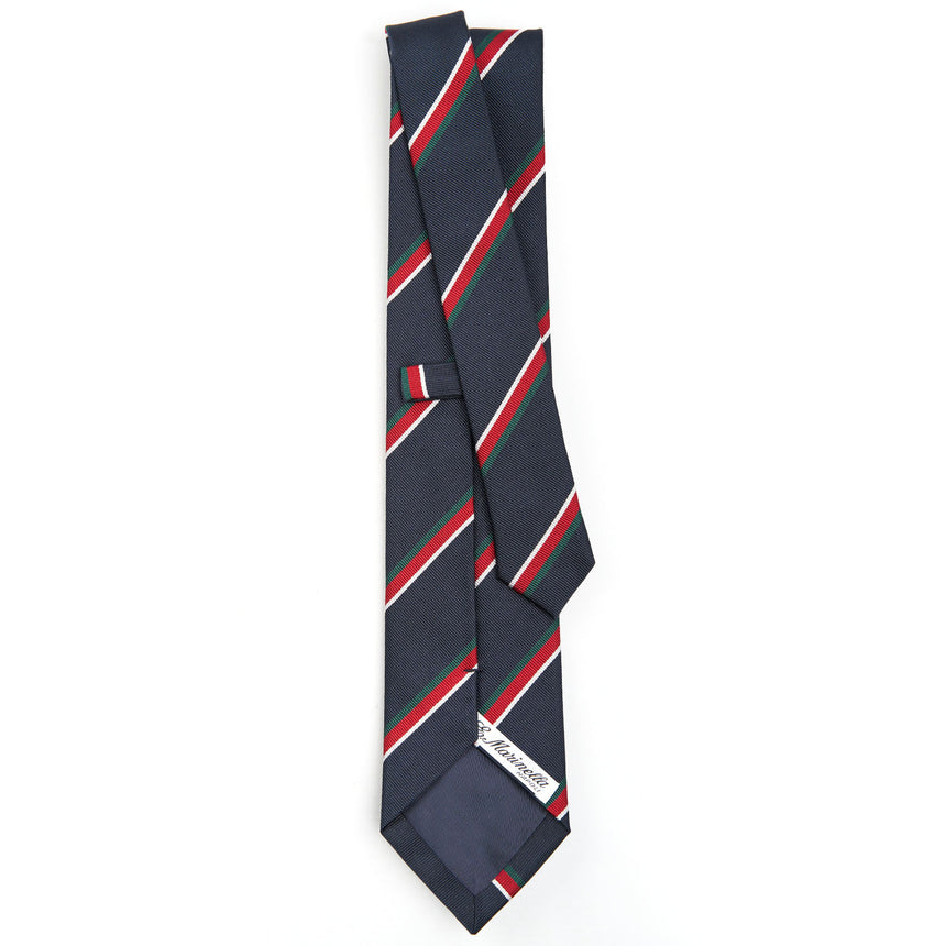 DARK BLUE REGIMENTAL JACQUARD SILK TIE