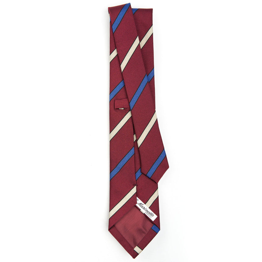 BURGUNDY REGIMENTAL JACQUARD SILK TIE
