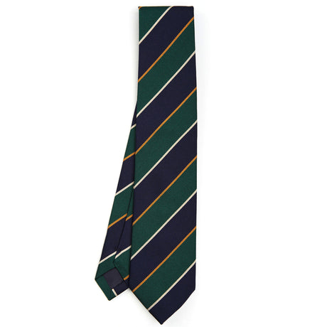 DARK BLUE REGIMENTAL JACQUARD SILK TIE