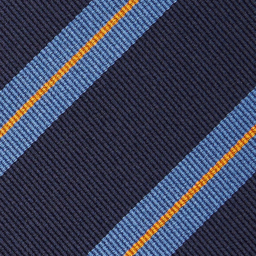 DARK BLUE REGIMENTAL JACQUARD SILK TIE