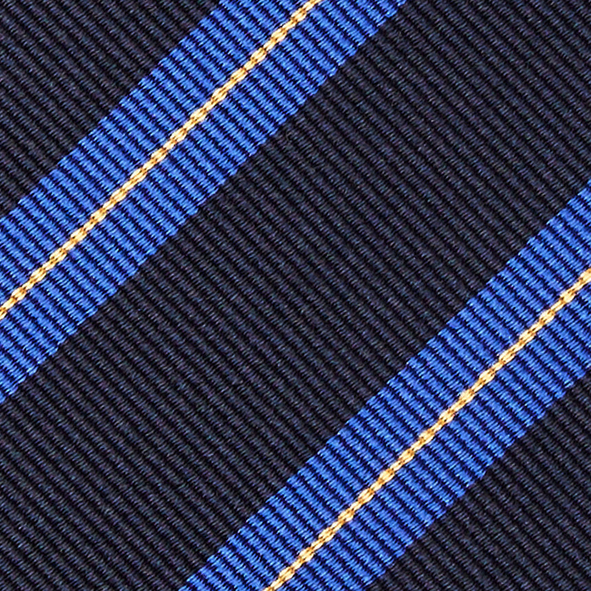 DARK BLUE REGIMENTAL JACQUARD SILK TIE