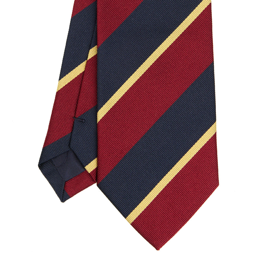 DARK BLUE REGIMENTAL JACQUARD SILK TIE