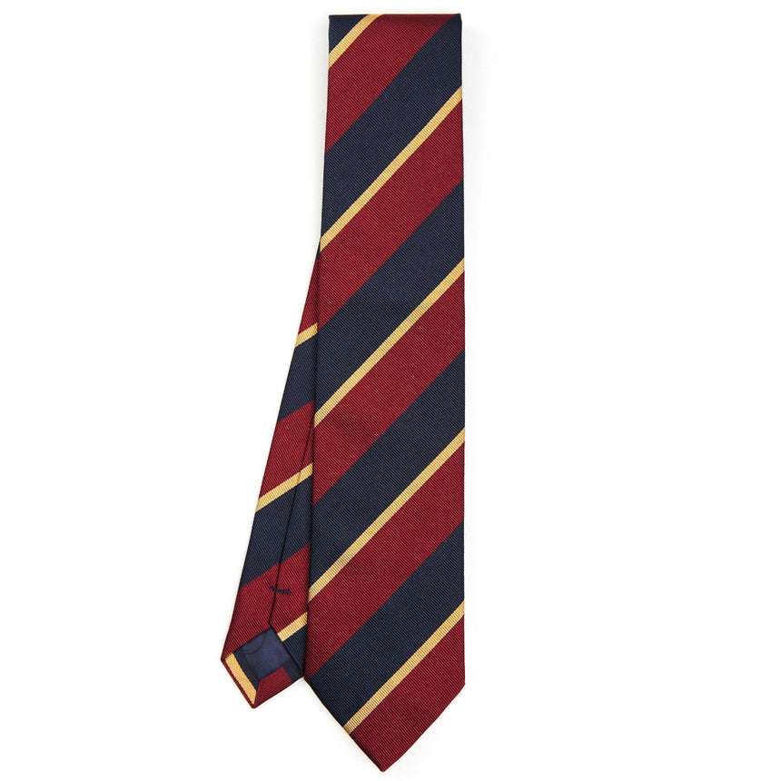 DARK BLUE REGIMENTAL JACQUARD SILK TIE