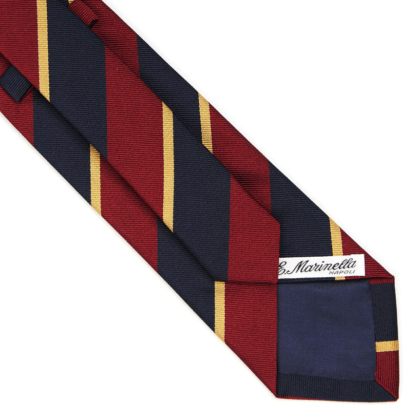 DARK BLUE REGIMENTAL JACQUARD SILK TIE