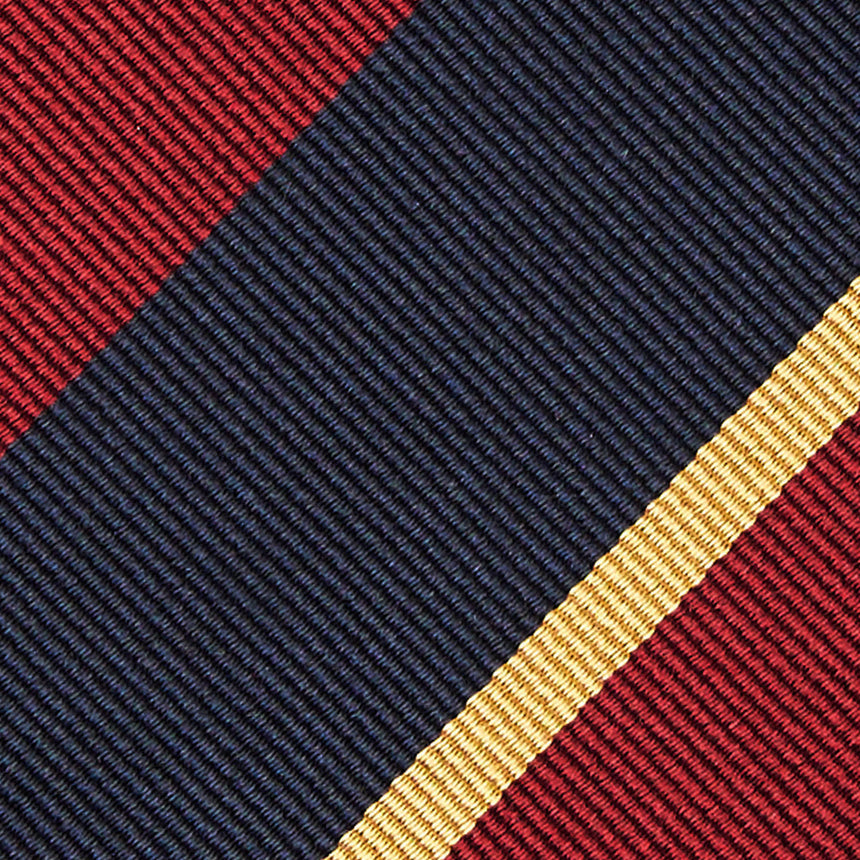 DARK BLUE REGIMENTAL JACQUARD SILK TIE