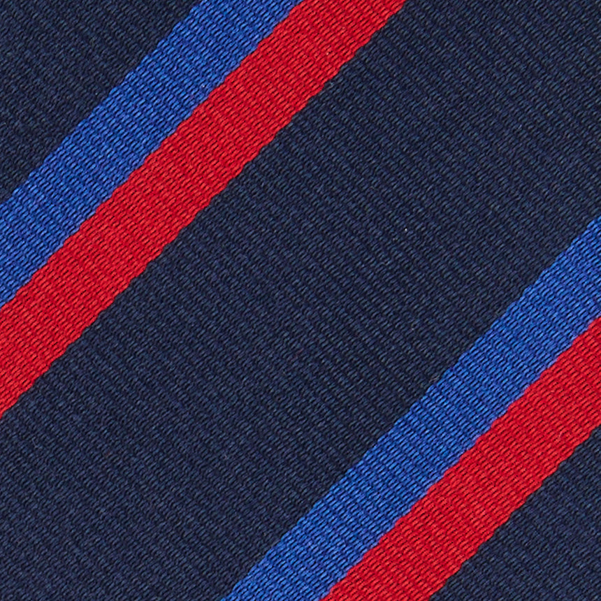 DARK BLUE REGIMENTAL JACQUARD SILK TIE