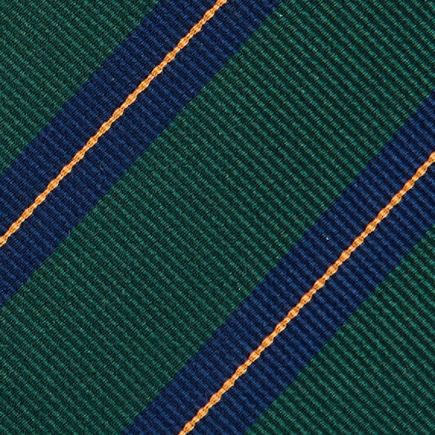 CRAVATTA REGIMENTAL IN SETA JACQUARD VERDE SCURO