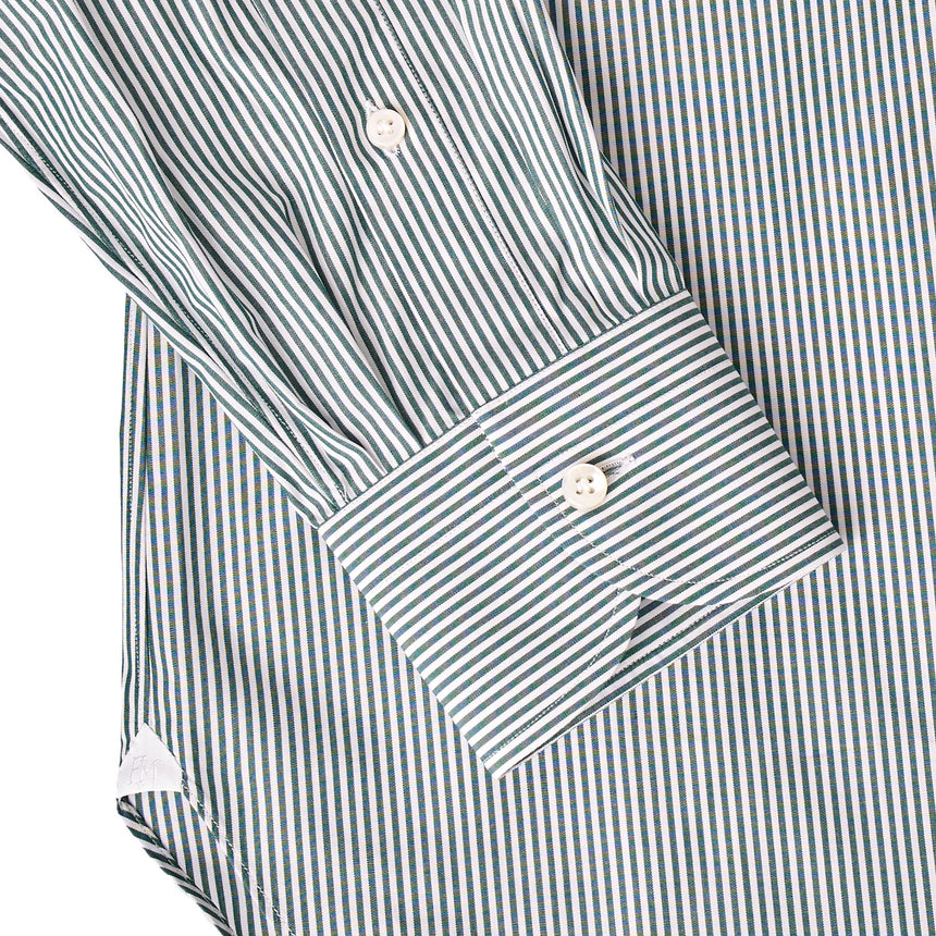 CAMICIA CLASSICA BIANCA E VERDE REGULAR