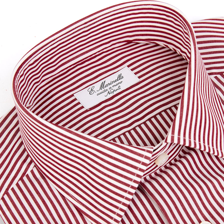 CAMICIA CLASSICA BIANCA E BORDEAUX REGULAR