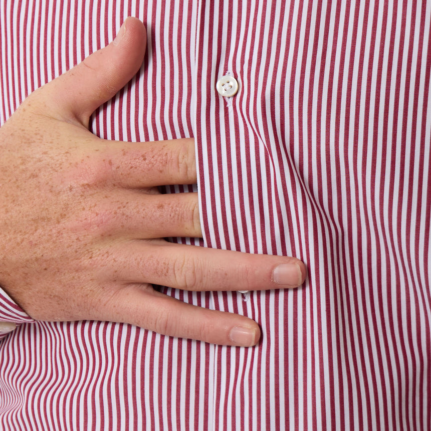 CAMICIA CLASSICA BIANCA E BORDEAUX REGULAR