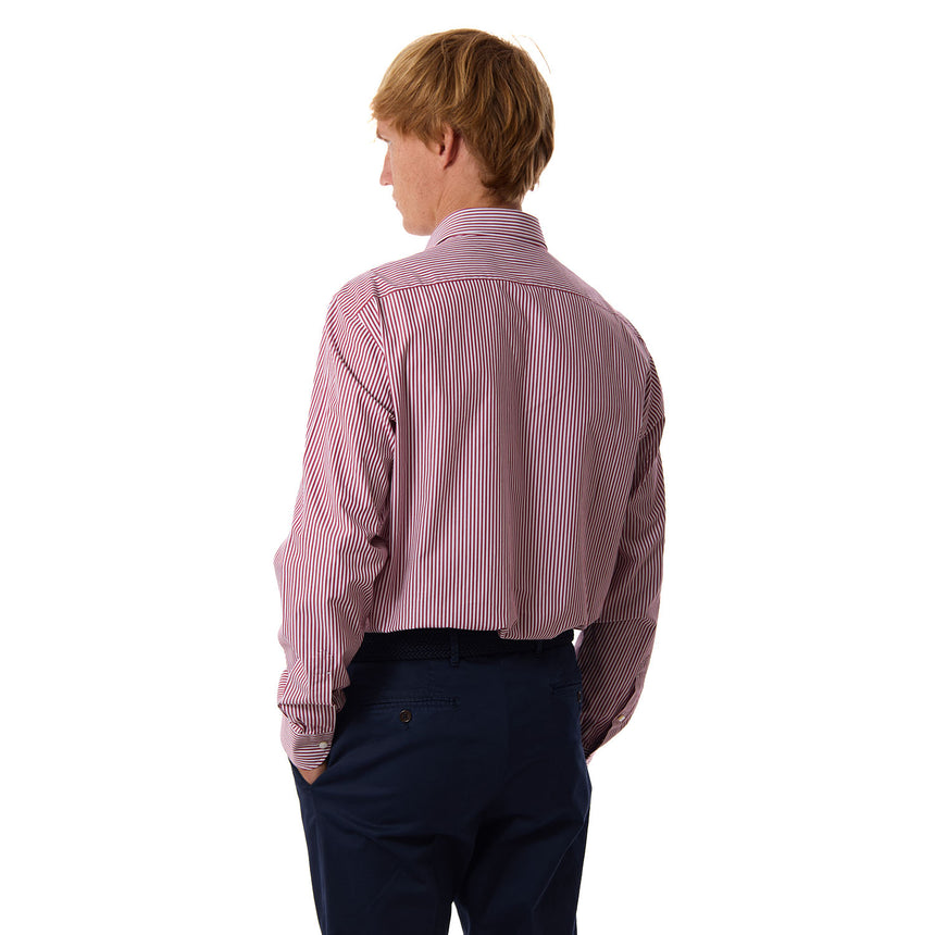 CAMICIA CLASSICA BIANCA E BORDEAUX REGULAR