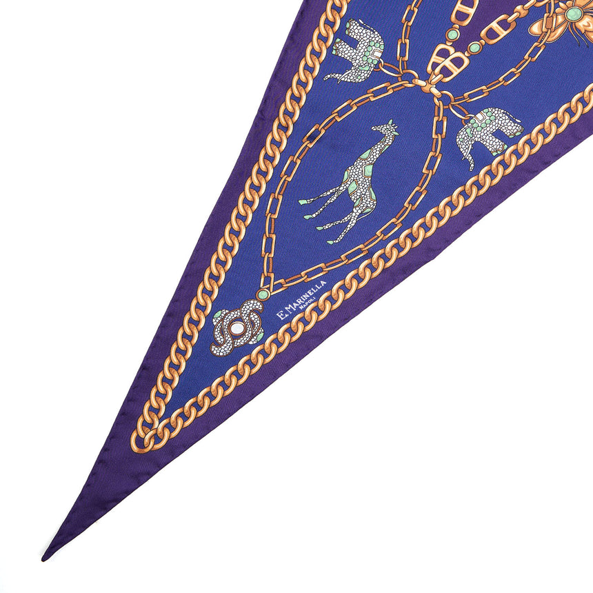 VIOLET SILK DIAMOND SHAPE SCARF