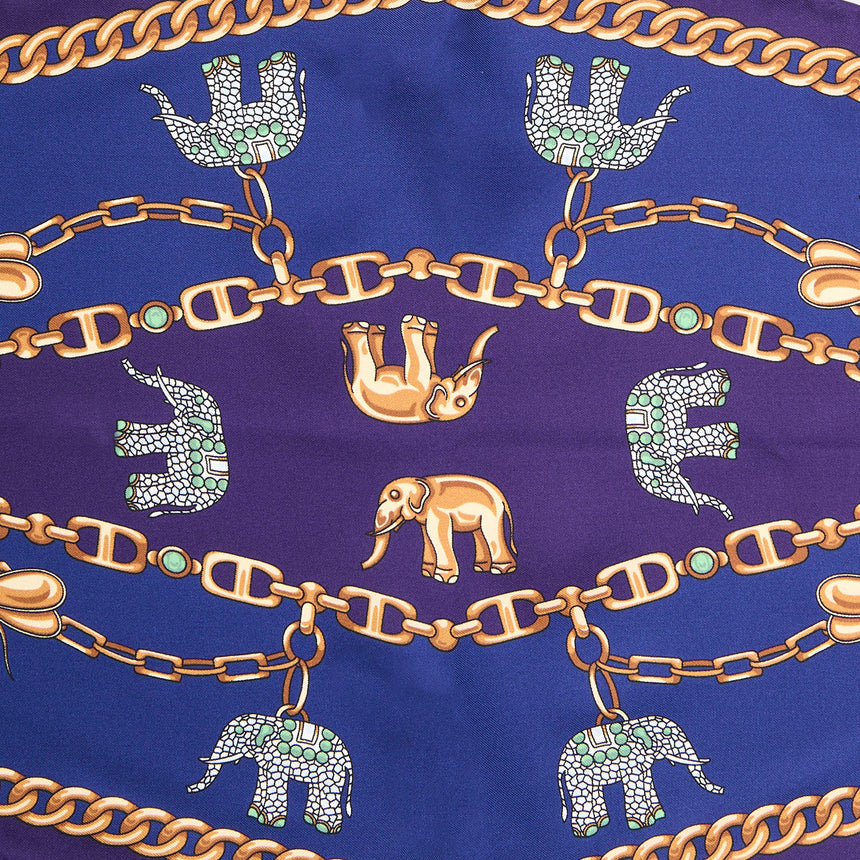 VIOLET SILK DIAMOND SHAPE SCARF