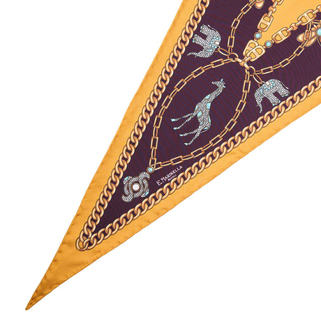 FOULARD ROMBO IN SETA GIALLO