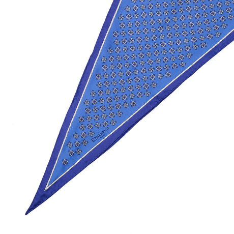 BLUE SILK DIAMOND SHAPE SCARF