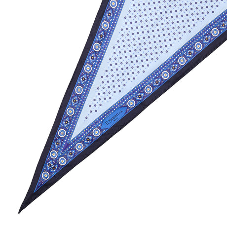 BLUE SILK DIAMOND SHAPE SCARF