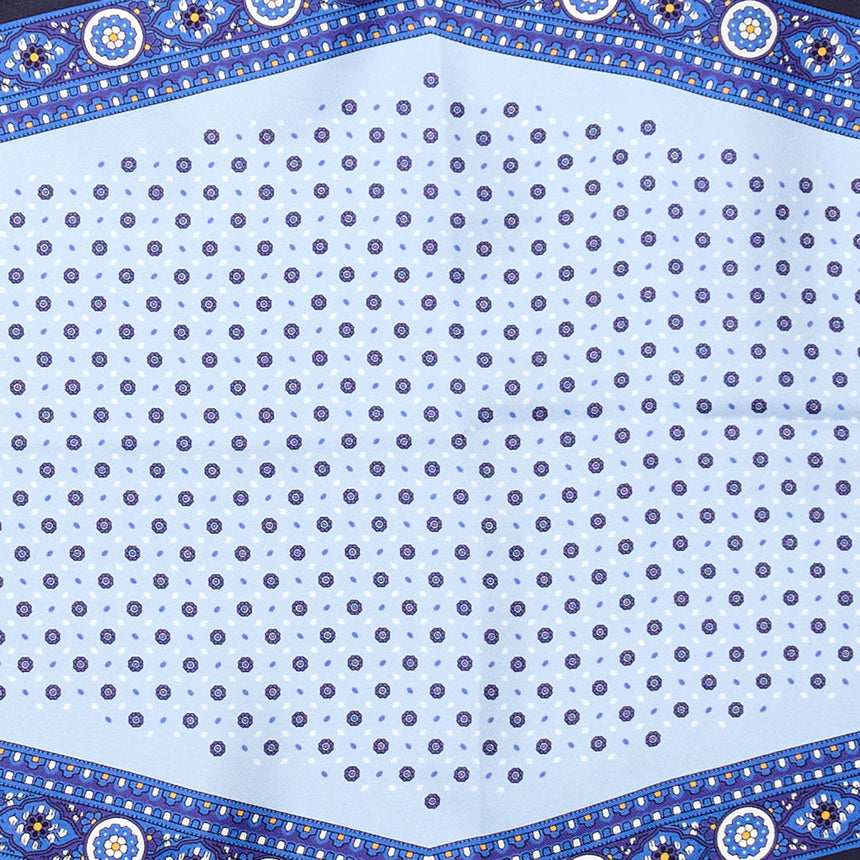 BLUE SILK DIAMOND SHAPE SCARF