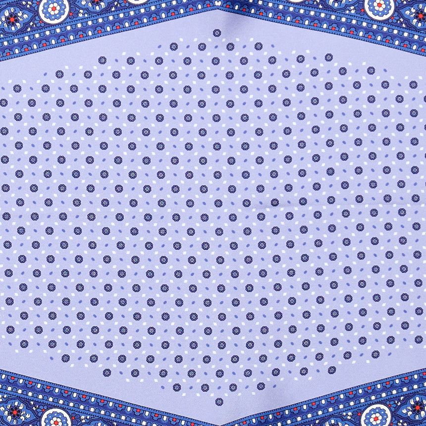 BLUE SILK DIAMOND SHAPE SCARF