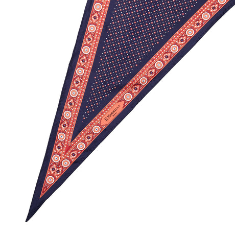 BLUE SILK DIAMOND SHAPE SCARF