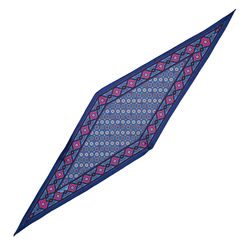 POWDER BLUE SILK DIAMOND SHAPE SCARF